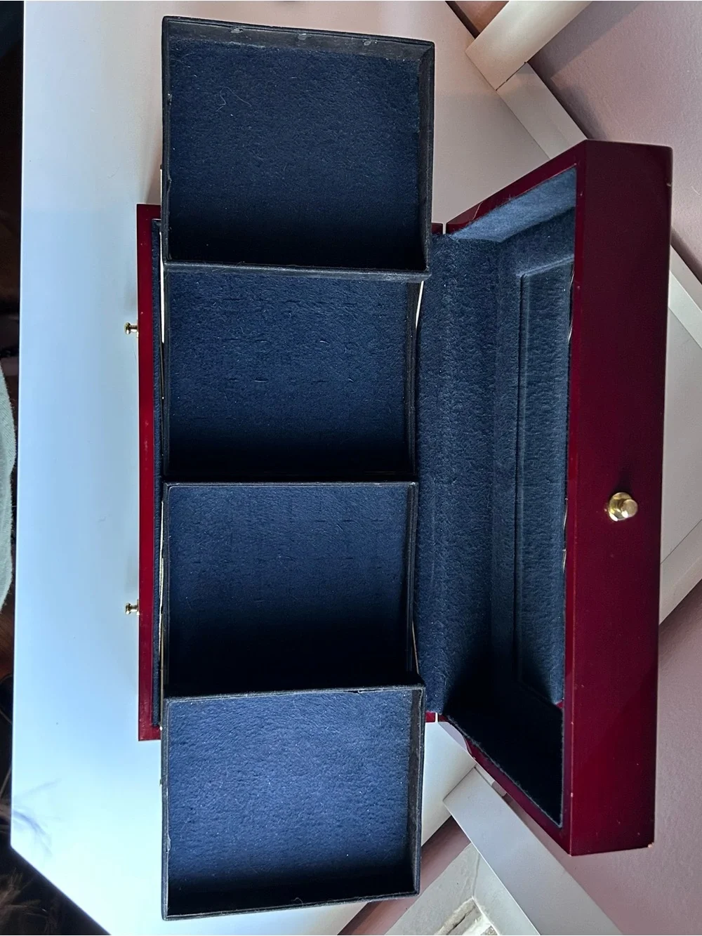 Lori Greiner “For Your Ease Only” Cherry Wood Jewelry Box with Mirror & Drawers